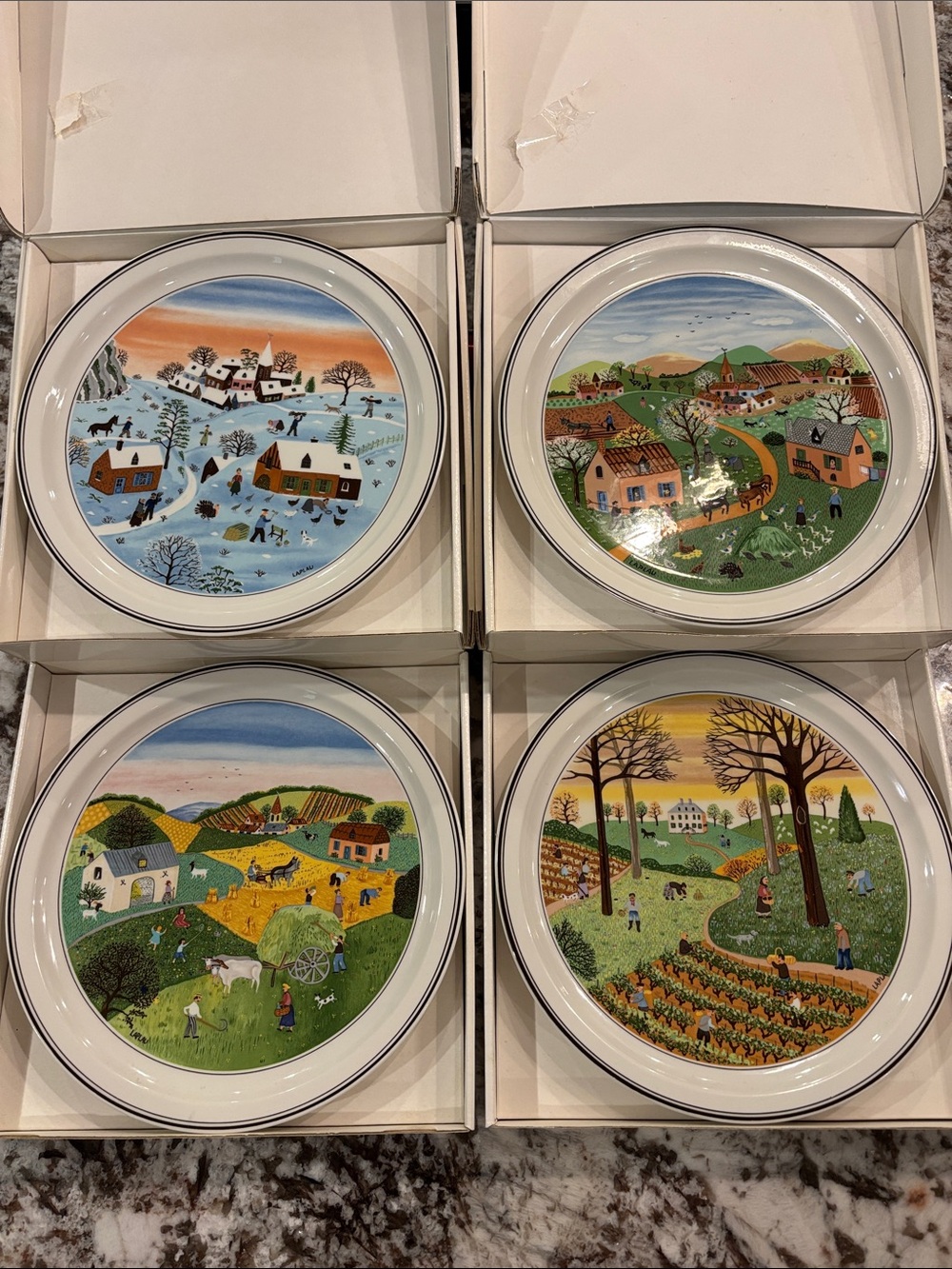 The Four Seasons - Villeroy & Boch, Decorative Collector Plates - Set of 4